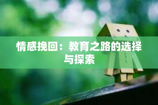 情感挽回：教育之路的选择与探索