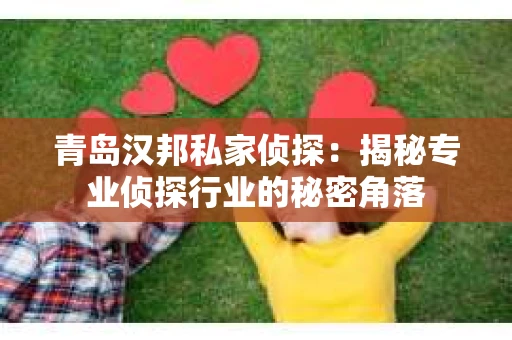 青岛汉邦私家侦探：揭秘专业侦探行业的秘密角落