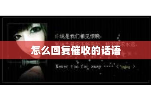 怎么回复催收的话语
