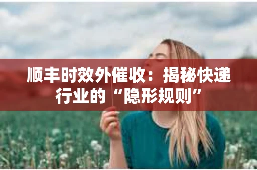 顺丰时效外催收：揭秘快递行业的“隐形规则”
