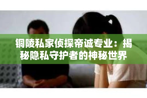 铜陵私家侦探帝诚专业：揭秘隐私守护者的神秘世界