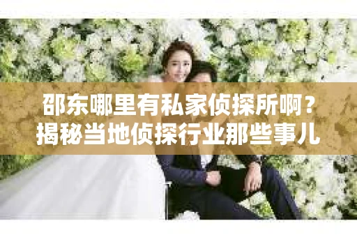 邵东哪里有私家侦探所啊？揭秘当地侦探行业那些事儿