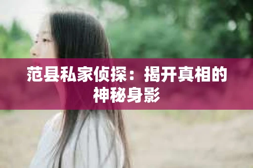 范县私家侦探：揭开真相的神秘身影