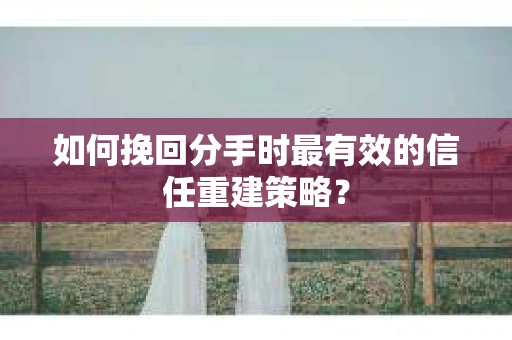 如何挽回分手时最有效的信任重建策略？