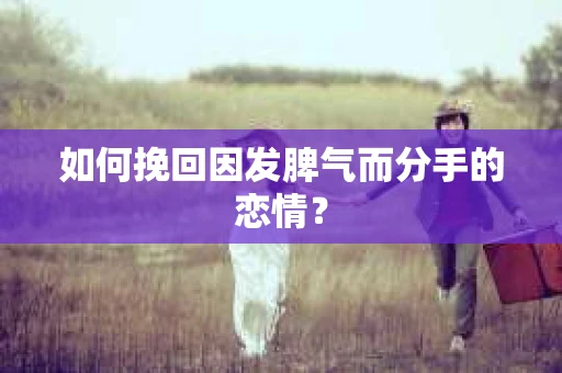 如何挽回因发脾气而分手的恋情？