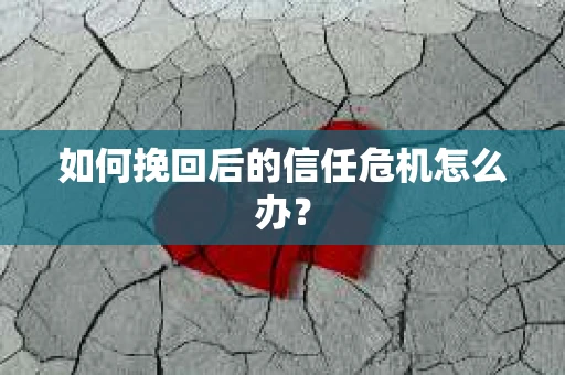 如何挽回后的信任危机怎么办? 如何挽回后的信任危机怎么办?
