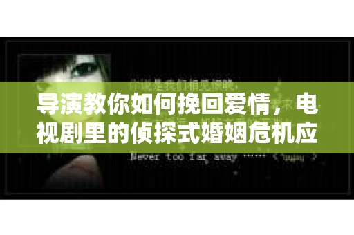 导演教你如何挽回爱情，电视剧里的侦探式婚姻危机应对法