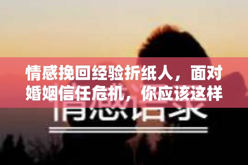 情感挽回经验折纸人，面对婚姻信任危机，你应该这样做