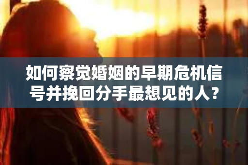 如何察觉婚姻的早期危机信号并挽回分手最想见的人？