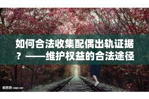 如何合法收集配偶出轨证据？——维护权益的合法途径